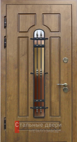 Стальная дверь Дверь с стеклом №8 с отделкой МДФ ПВХ